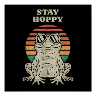 Funny Frog Toad Lover Retro Vintage Design Poster