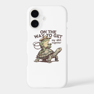 Funny Frog Turtle Motivation Vintage Art