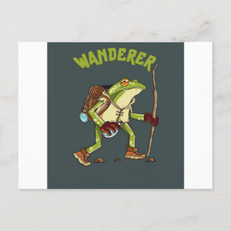 Funny Frog Wanderer Wild Animal Lover Gift Holiday Postcard