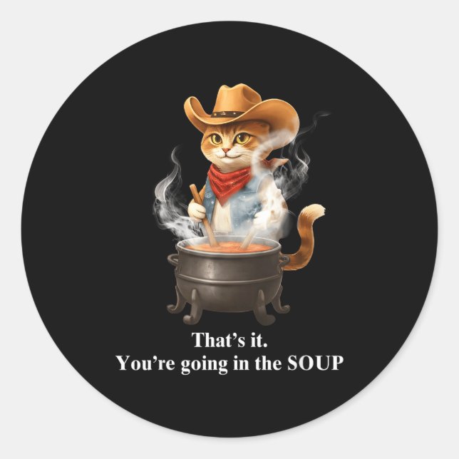 Funny Frog Witch Meme That's It You're Going In Th Classic Round Sticker (Front)