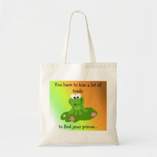 Funny Frog with Saying Tote Bag
