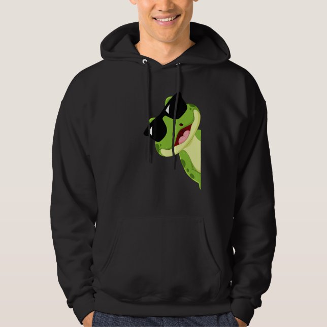 Funny Frog With Sunglasses Hoodie (Front)