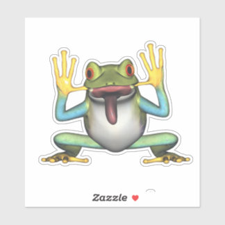 Funny Frog with tongue sticking out