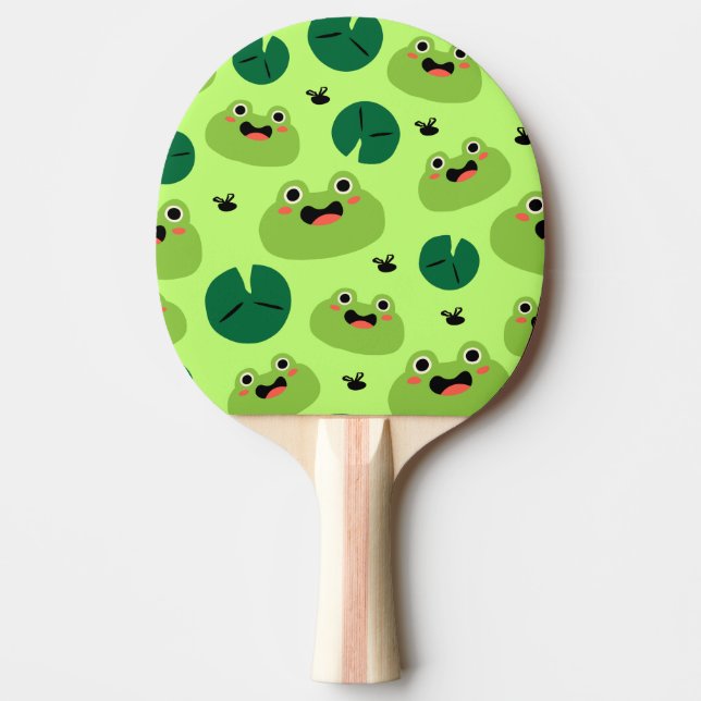 Funny frogs ping pong paddle (Front)