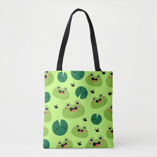 Funny frogs tote bag (Front)