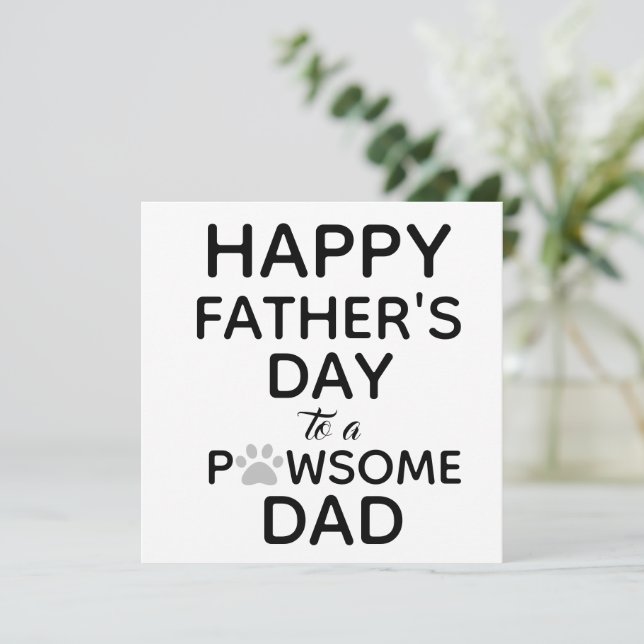 Funny From Dog to Dad Father's Day Card (Standing Front)