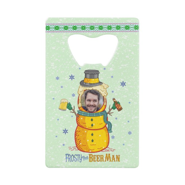 Funny Frosty Beer Man Humour Photo personnalisée N (Devant)