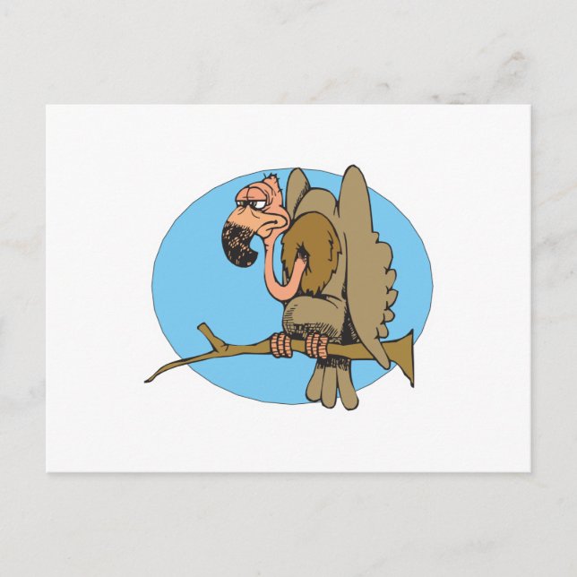 funny frowning vulture postcard (Front)