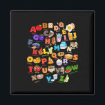 Funny Fruit And Foodie Alphabet Abcs Kindergarten  Magnet<br><div class="desc">Funny Fruit And Foodie Alphabet Abcs Kindergarten Teacher</div>