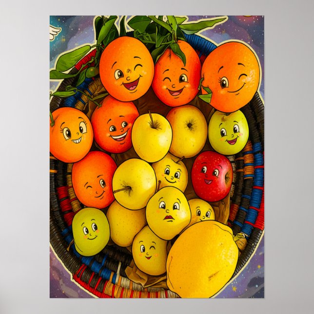 FUNNY FRUIT DESIGN  POSTER (Front)