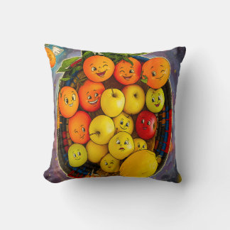 FUNNY FRUIT DESIGN THROW PILLOW