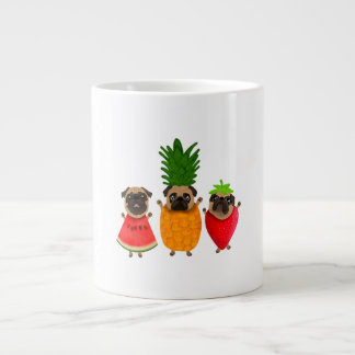 Funny Fruit Pug Cute Dog Gift | Pet Lover  Large Coffee Mug