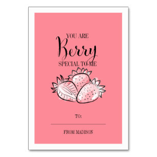 Funny Fruit Pun Berry Classroom Valentine Card