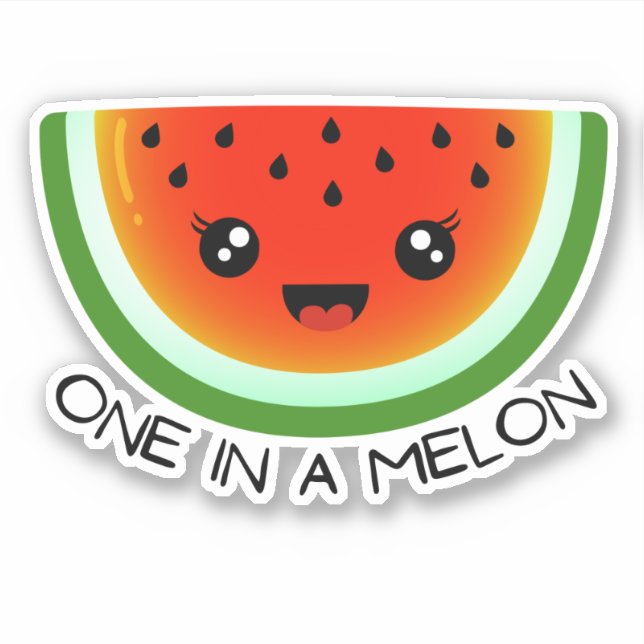Funny fruit pun one in a melon laptop water bottle (Front)