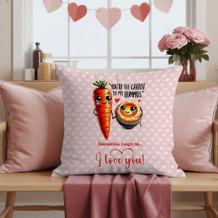 Funny Fruit Pun Personalized Valentine Throw  Throw Pillow