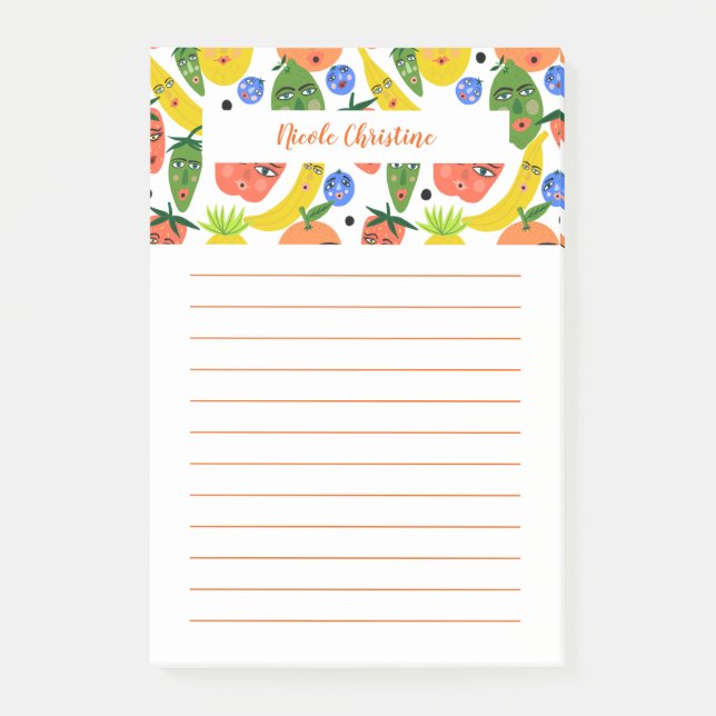 Funny Fruit Salad CUSTOMIZE IT Notepad (Front)