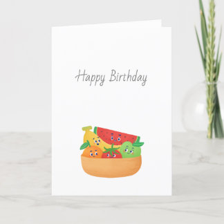 Funny Fruits Birthday Card