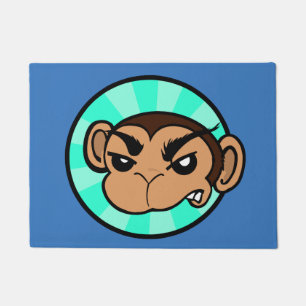 FUNNY FRUSTRATED MONKEY DOORMAT