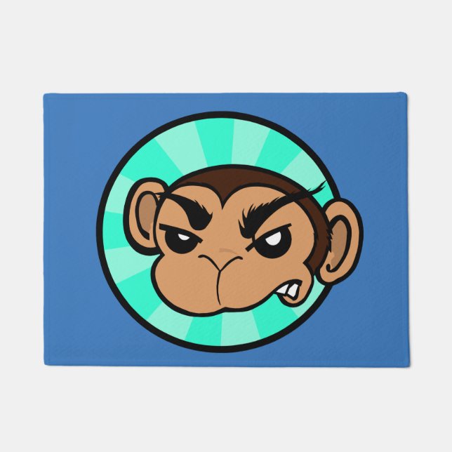 FUNNY FRUSTRATED MONKEY DOORMAT (Front)
