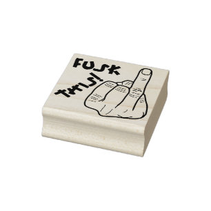 Funny frustration expression (fake f-bomb) v1 rubber stamp