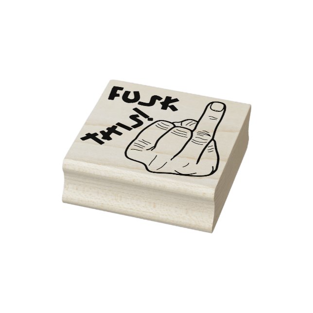 Funny frustration expression (fake f-bomb) v1 rubber stamp (Stamp)