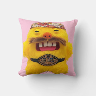 Funny Fugglers Wrestler  Throw Pillow