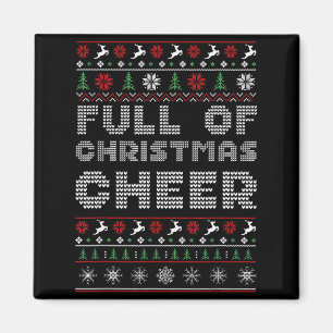 Funny Full Of Christmas Cheer Beer Ugly Matching C Magnet