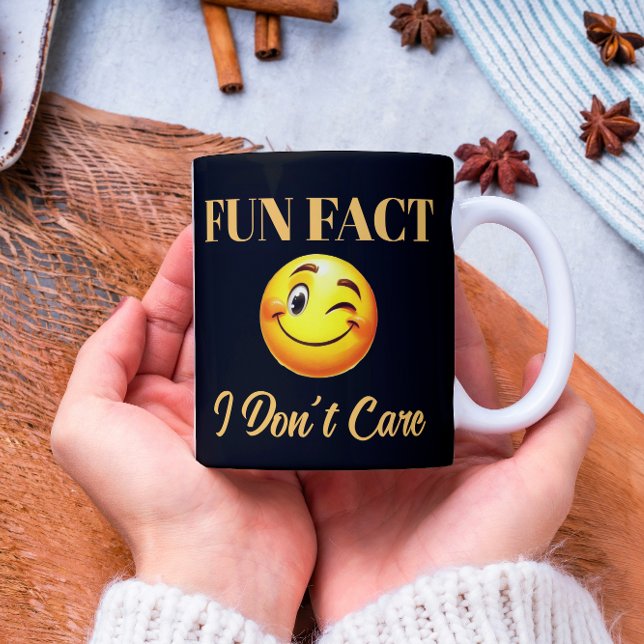 Funny Fun Fact I Don't Care Coffee Mug (Creator Uploaded)