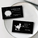 Funny Fun Pet Grooming Black White Custom Business Card<br><div class="desc">Create your own unique fun original and funny two side print stylish black and white Pet Grooming Business Card featuring original images of before and after of a dog who visited your pet grooming service. On the front side is a cute messy ball of hair and on the other side...</div>