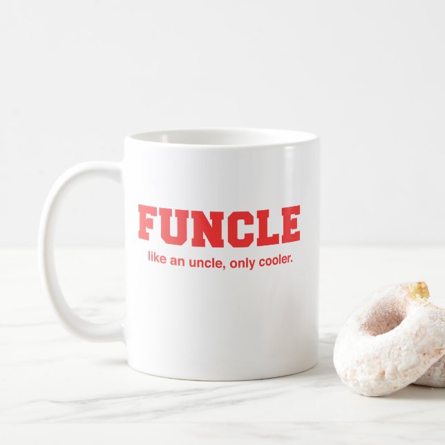 Funny Funcle College Print Coffee Mug (With Donut)
