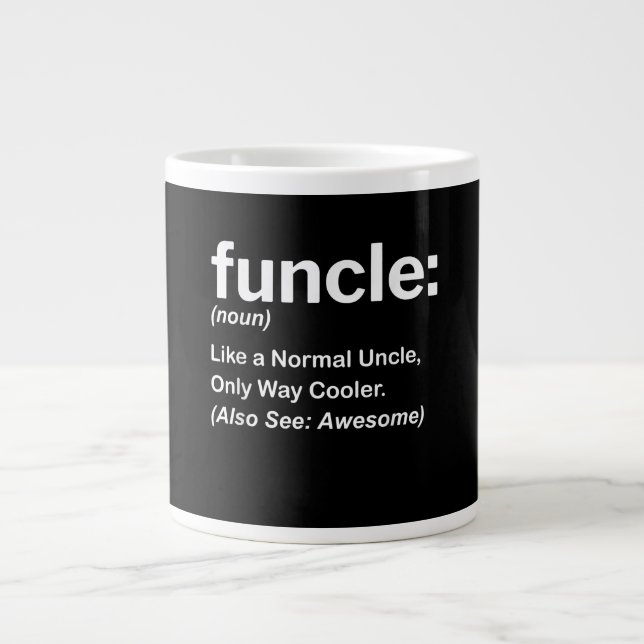 Funny Funcle Definition Gift | Uncle Gifts Large Coffee Mug (Front)