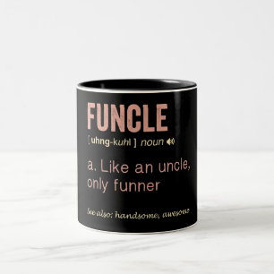 Funny Funcle Definition Two-Tone Coffee Mug