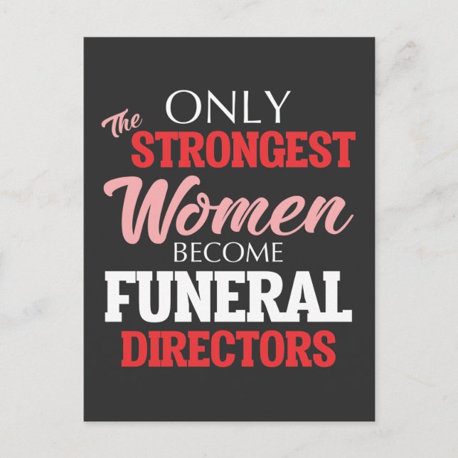 Funny Funeral Director Woman Mortician Mom Postcard (Front)