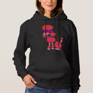Funny Funky Cool Pink Poodle Dog Art Hoodie