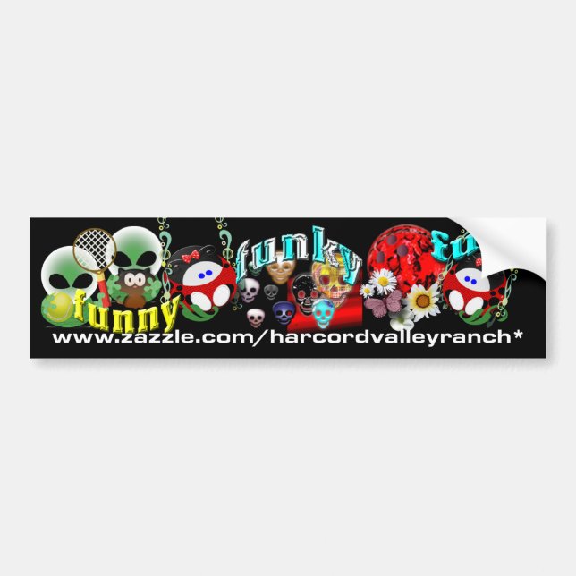 Funny Funky Fun Bumper Sticker (Front)