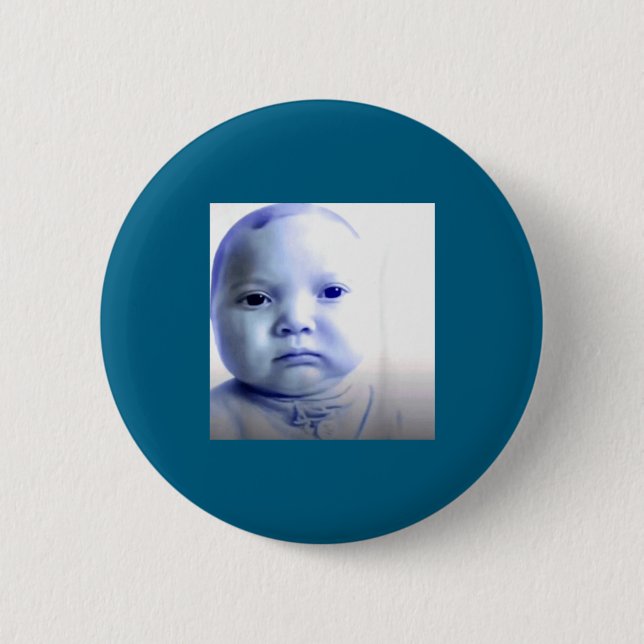 Funny Funny Ai Baby Meme Graphic 2 Inch Round Button (Front)