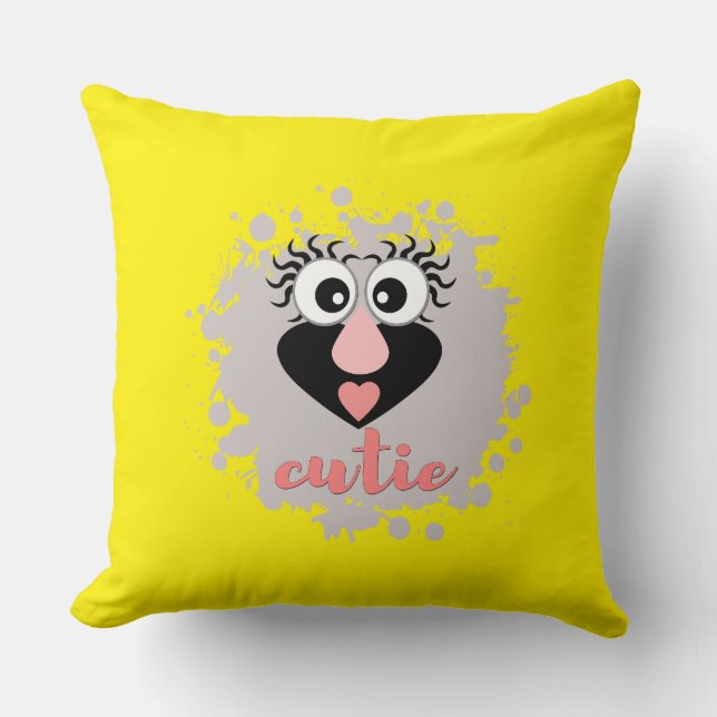 Funny funny gnome throw pillow (Front)