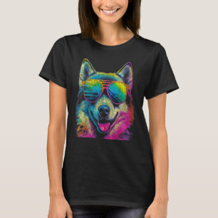 Funny Funny Siberian Husky Rocking 80s Sunglasses T-Shirt