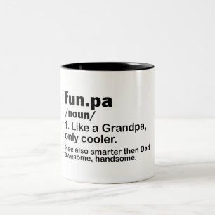 Funny Funpa/Grandpa Definition Two-Tone Coffee Mug