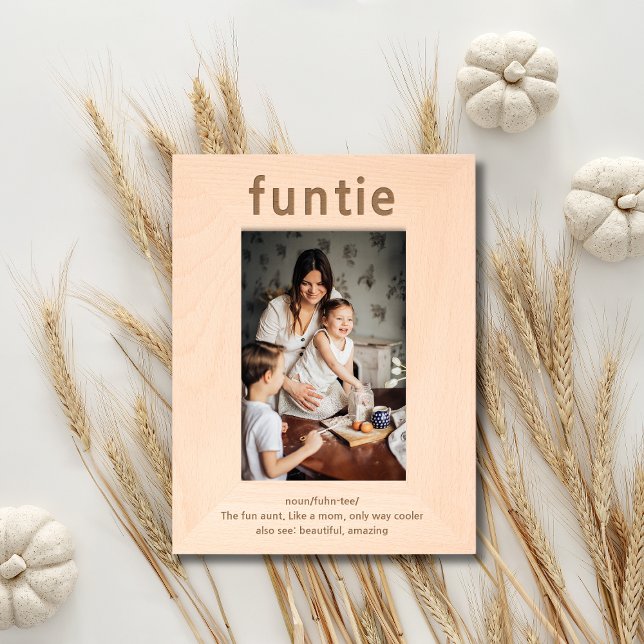Funny Funtie Definition Gift for Aunt Etched Frames (Creator Uploaded)