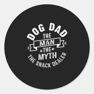 Funny Fur Dad The Man The Myth Snack Dealer Dog Classic Round Sticker