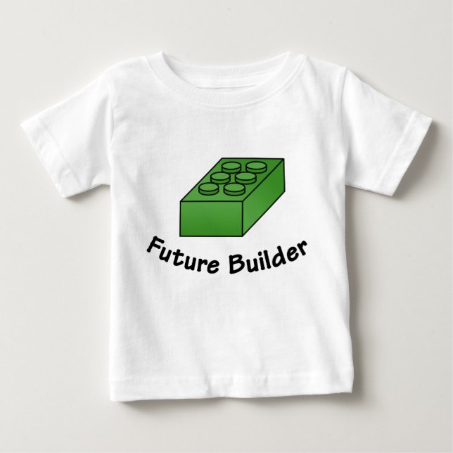 Funny Future Builder - Block Illustrations Baby T-Shirt (Front)