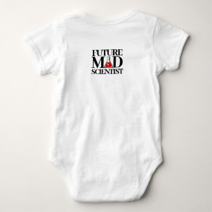 Funny Future Mad Scientist with Chemistry Beaker Baby Bodysuit