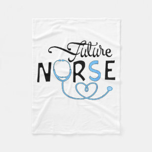 Funny Future Nurse Nursing School Student Nurse In Fleece Blanket