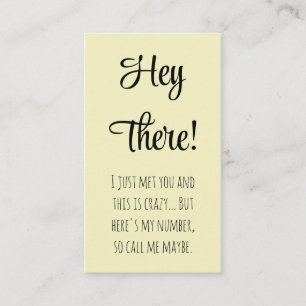 Funny Gals Here's My Number Call Me Maybe Dating  Calling Card