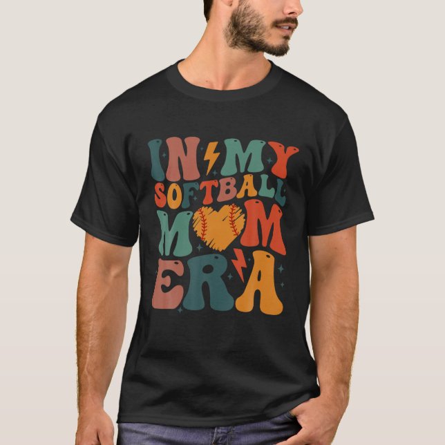 Funny Game Day Softball Lover Retro In My Softball T-Shirt (Front)