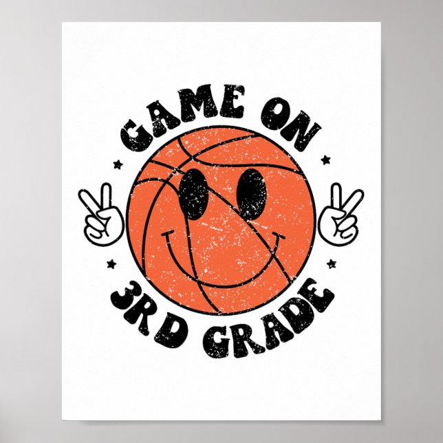 Funny Game On 3rd Grade Sketll First Day Of School Poster (Front)