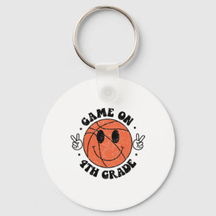 Funny Game On 4th Grade Sketll First Day Of School Keychain