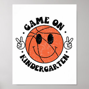Funny Game On Kindergarten Sketll First Day Of Sch Poster