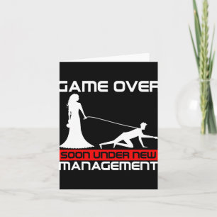 Funny Game Over Bride Gift Bachelorette Wedding Ju Card